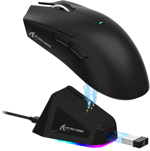 ATTACK SHARK X11 Wireless Gaming Mouse 22000 DPI BLACK, 2.4G Wireless, USB-C Wired, PAW3311 Sensor, Bluetooth, 1000Hz Response