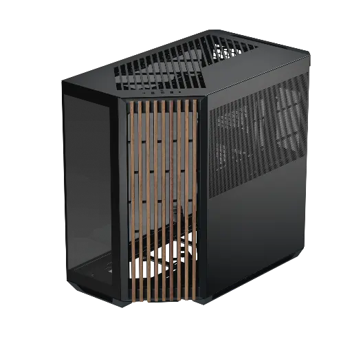 APNX V1 V1-W-BK-v1 ATX Mid Tower Glass Edition Computer Case-BLACK
