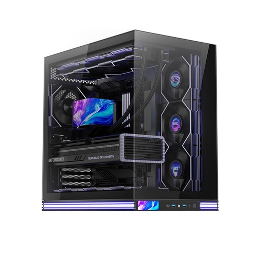  CASE JUNGLE LEOPARD AX-02 RGB LCD BLACK ( WITHOUT FAN)