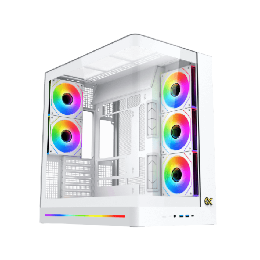 XIGMATEK CASE PANO II AIR ARCTIC with 7 fans ARGB - WHITE 