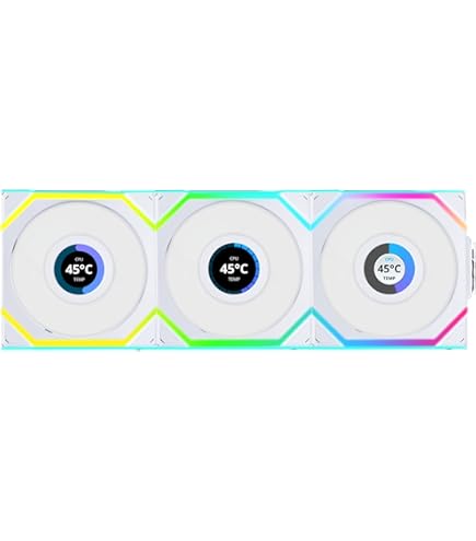 Lian-Li UNI FAN SL Wireless LCD Case Fans WHITE (3pcs)