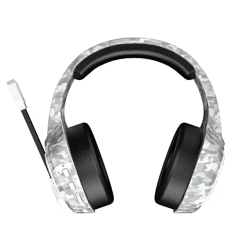 MEETION Wireless Gaming Headset White, Surround Sound, noise-cancelling microphone, three-mode: (2.4g/Bluetooth/wired) Lightweight soft white leather earmuffs MT-BTH014