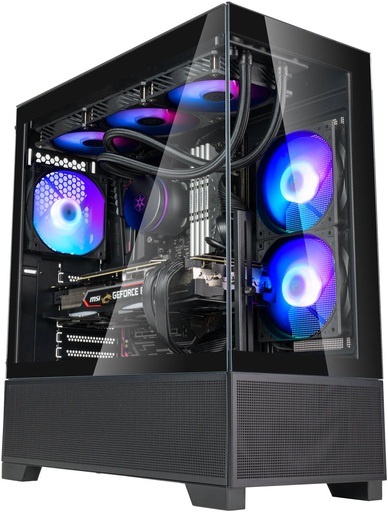 Silverstone Lucid 05 BLACK ATX Computer Case, 3x 120mm ARGB SST-LD05-B-ARGB