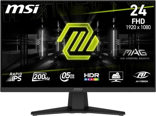 MSI 24" 200Hz, 0.5ms GtG, Rapid IPS , HDR Ready, Gaming Monitor MSI MAG 244F