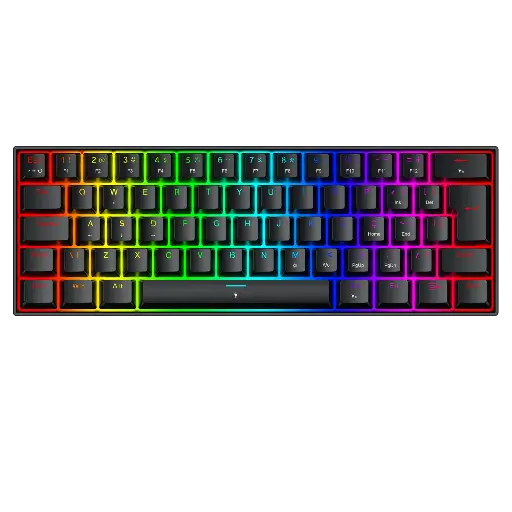 Redragon Fizz RGB 60% Magnetic Gaming Keyboard – Rapid Trigger, 8K Hz, Adjustable Touch Point, Linear Switches, ABNT2 Layout – K617RGB-M