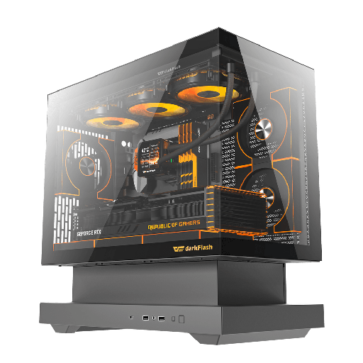 Darkflash Floatron F1 M-ATX PC case with 6 ARGB case fans