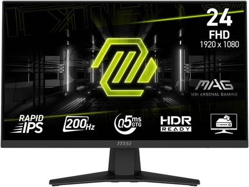 OPEN BOX MSI 24" 200Hz, 0.5ms GtG, Rapid IPS , HDR Ready, Gaming Monitor MSI MAG 244F