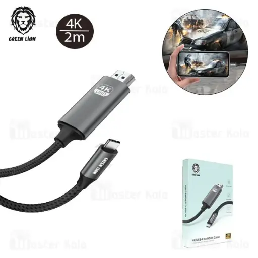 Green Lion 4K USB-C to HDMI Cable - Black GN4KTCHDMIBK