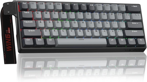 AULA WIN60HE PRO Mechanical Gaming Keyboard Wired - XingYi magnetic switch ( Light grey + dark grey )