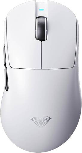 AULA SC900 Pro WHITE Wireless Gaming Mouse, 26000 DPI, PAW3395 Sensor, Dual 8KHz Polling Rate, Featherlight 62g