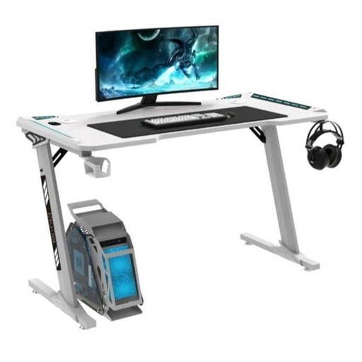  Gaming Desk White Z-Shaped RGB 120x60x75cm – GT127-1.2