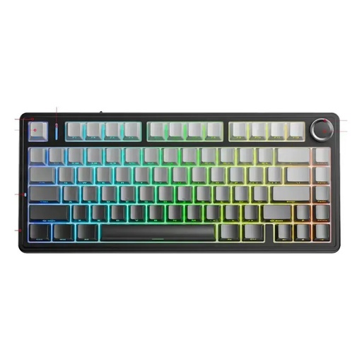 AULA F75 Pro Wireless Mechanical Keyboard - Reaper switch ( Gradient grey side-engraved keycaps )