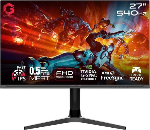 GAMEON 27" 540Hz, 0.5ms MPRT, IPS Panel Type, Dual HDMI 2.1 & DP 1.4 Ports, Black | Titan Pro X Series Monitor GOTX27FHD540IPS