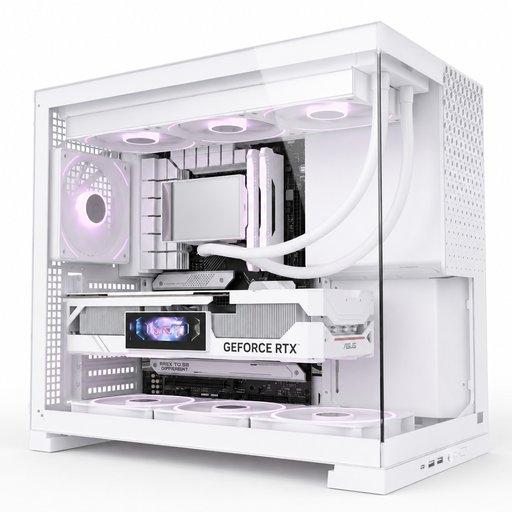 (Jungle Leopard Case AX-1 ATX WHITE (without fans