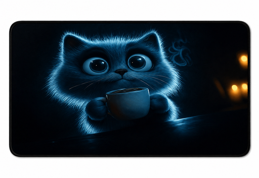 Gaming Mouse PAD XL Blue cat  80x30cm (Rough Touch ) 