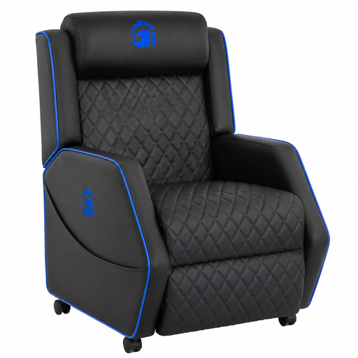 USED GamerTek Recliner Couch Gaming SofaXL- Blue/Black