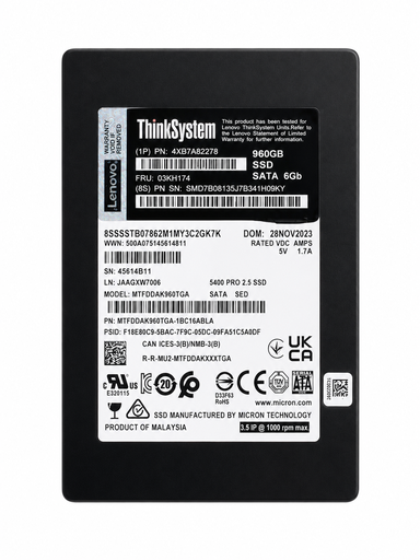 USED SSD ThinkSystem 960GB SATA