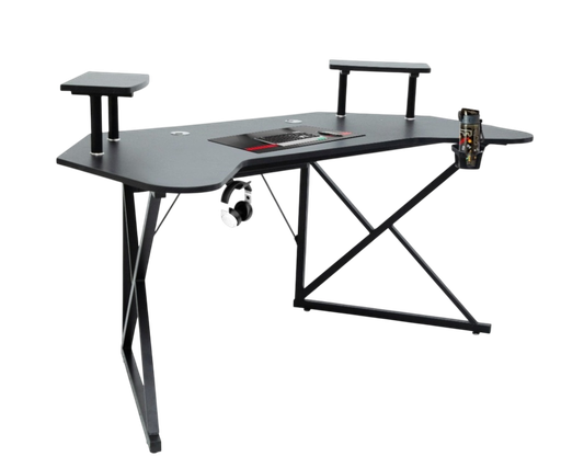 Curved Gaming Desk Large Size 160x70cm GT129 BLACK