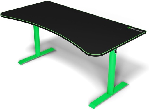 Arozzi Arena Ultrawide Curved Black/Green size 160W x 81.8D x 78.7H CM Gaming Desk with Full MousePad Waterproof, Cable Management