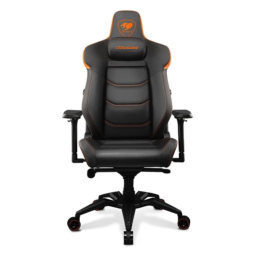 CG-CHAIR-ARMOR-EVO-COUGAR ARMOR EVO 4-way Lumbar Support Gaming Chair, Breathable Premium PVC Leather, Full Steel Frame, 4D Adjustable Armrest, Class 4 Gas Lift Cylinder, Extra-Size Wheels, CG-CHAIR-ARMOR-EVO-ORG