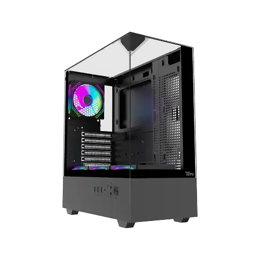 Twisted Minds FURY Gaming Case Mid Tower- 4 FANS RGB- Black - TM-FURY-B