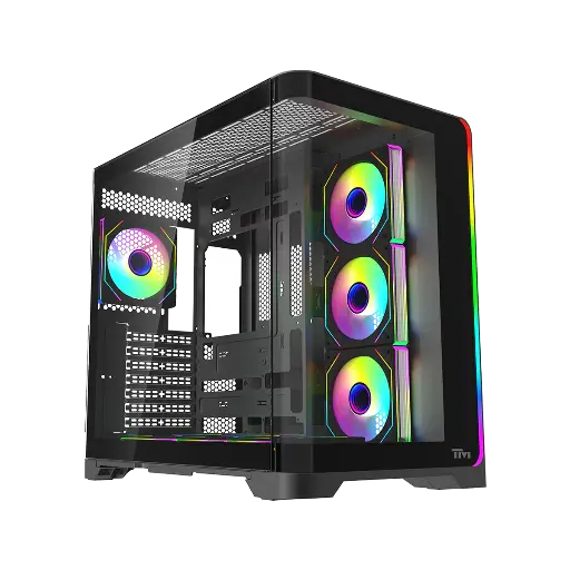 Twisted Minds FLUX Gaming Case Mid Tower 7 FANS ARGB - Black - TM-FLUX-B -