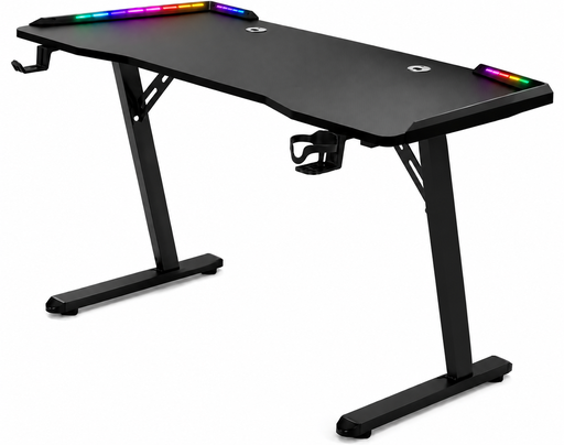 Gaming Desk black Z-Shaped RGB 120x60x75cm – GT125-1.2