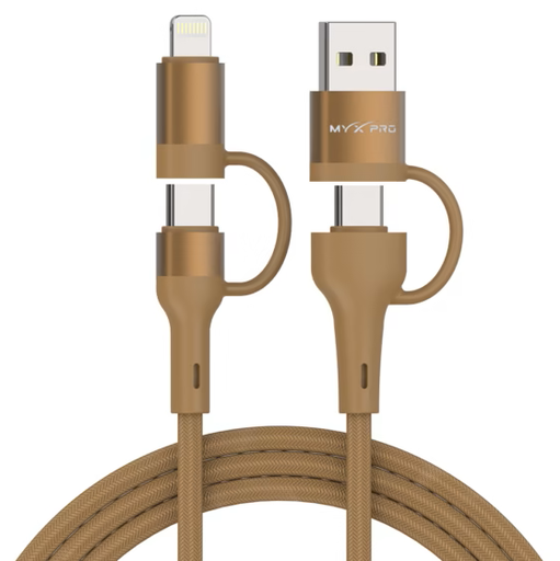 MYX PRO Turbo POWERHUB 4-in-1 65W Fast Charging Cable-GOLD