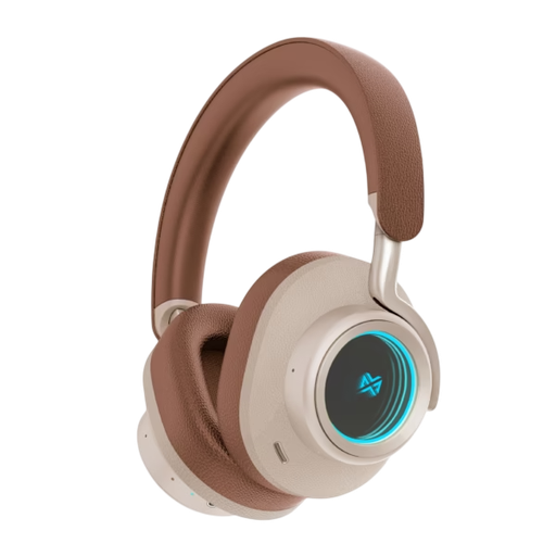 MYX PRO EchoBass Wireless headphone MP-V32B/W-Brown, balanced sound with noise reduction speakers, Hybrid Active Noise Cancellation, (ANC)