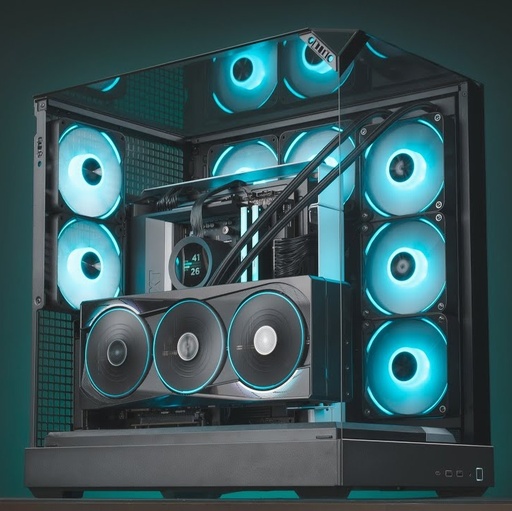 APNX HAVN V2 premium PC case 3GLASS FP3-140ARGBPWM FAN X4 APCM-VI102143.11-Black