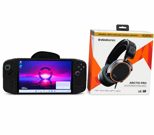 USED LEGION GO 8APU1 & USED SteelSeries ARCTIS PRO