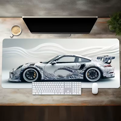 [ADL004] Ukiyo-e Style Sports Large Gaming Mouse Pad 40cm * 90cm-White