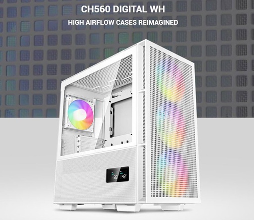 [GS0197] CASE DEEPCOOL CH560 DIGITAL white E-ATX 4F ARGB