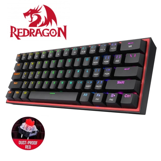 [GS0727] KEYBOARD REDRAGON K617-RGB black/RED