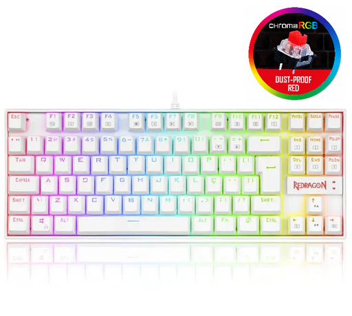 [GS0721] KEYBOARD REDRAGON K552 RGB WHITE (RED Switch)