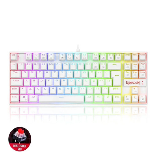 [GS0721] KEYBOARD REDRAGON K552 RGB WHITE (RED Switches)