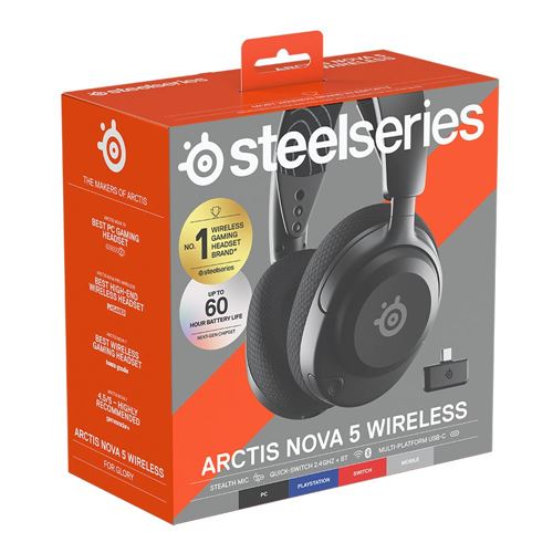[GS0637] HEADPHONE STEELSERIES Arctis NOVA 5 BLACK wireless 61670