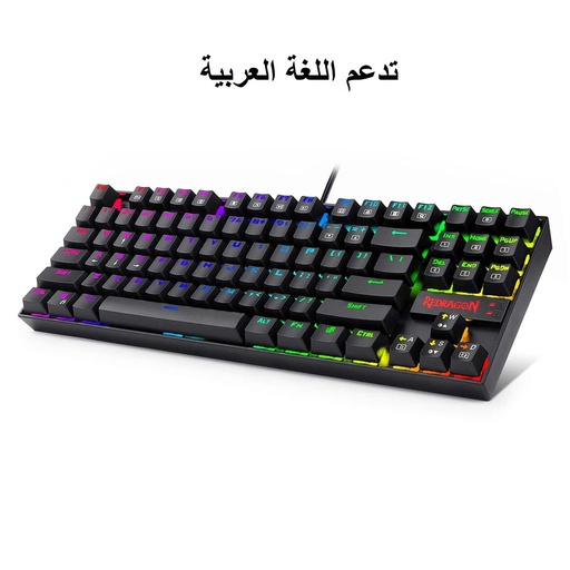 [GS0722] KEYBOARD REDRAGON K552RGB black (BLUE Switches) ARABIC 
